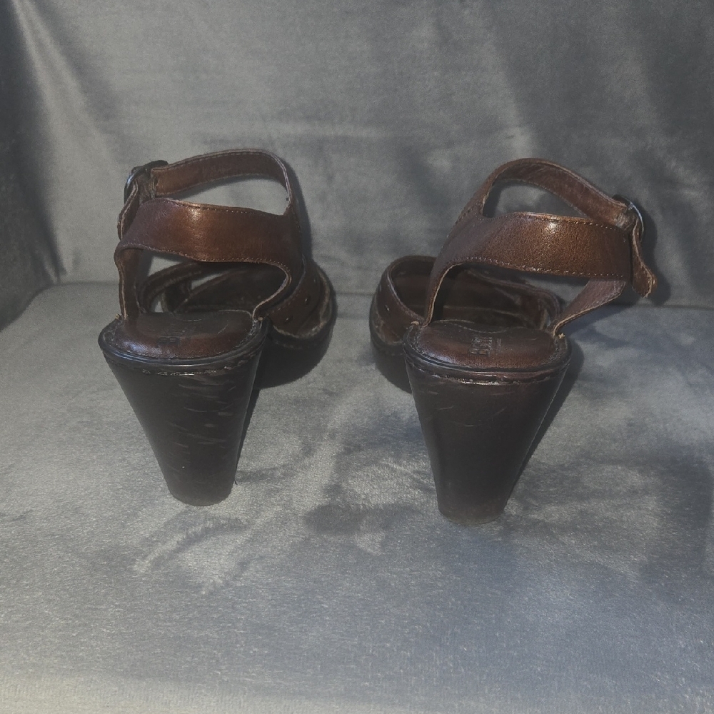 Born Chocolate Brown Women's Heeled Sandals - Picture 4 of 10